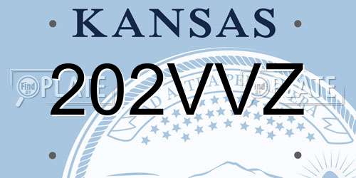 202VVZ Kansas License Plate