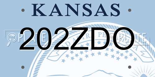 202ZDO Kansas License Plate