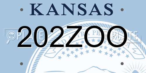 202ZOO Kansas License Plate