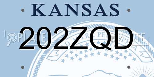 202ZQD Kansas License Plate