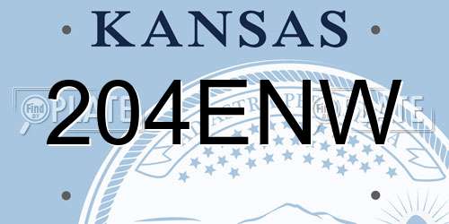 204ENW Kansas License Plate
