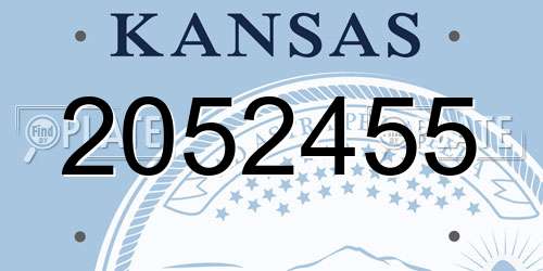 2052455 Kansas License Plate