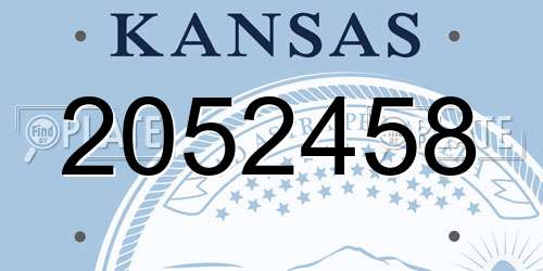 2052458 Kansas License Plate