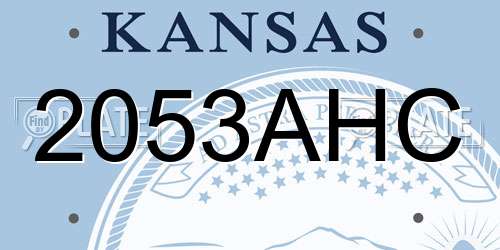 2053AHC Kansas License Plate