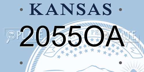 2055OA Kansas License Plate