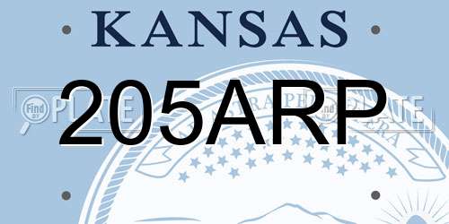 205ARP Kansas License Plate