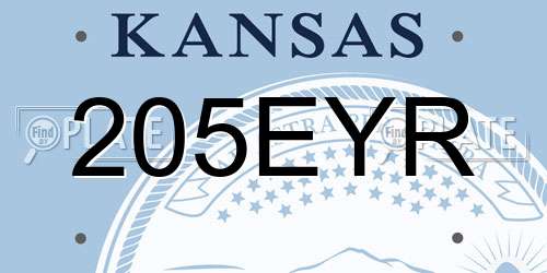 205EYR Kansas License Plate