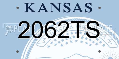 2062TS Kansas License Plate