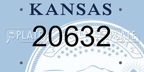 20632 Kansas License Plate