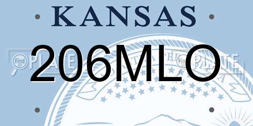 206MLO Kansas License Plate