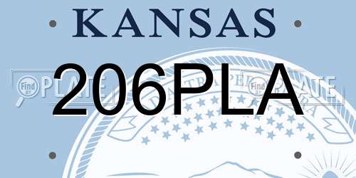 206PLA Kansas License Plate