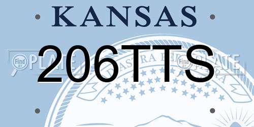206TTS Kansas License Plate