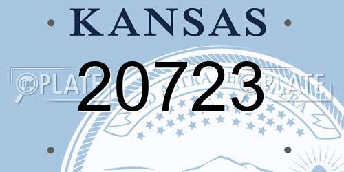 20723 Kansas License Plate