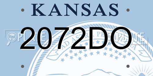 2072DO Kansas License Plate