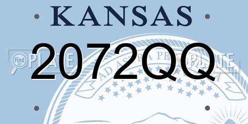 2072QQ Kansas License Plate