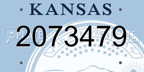 2073479 Kansas License Plate