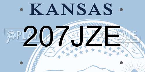 207JZE Kansas License Plate