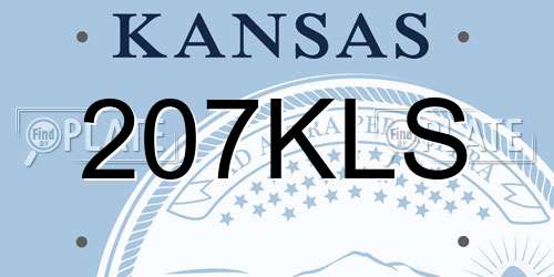 207KLS Kansas License Plate