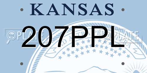 207PPL Kansas License Plate