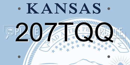 207TQQ Kansas License Plate