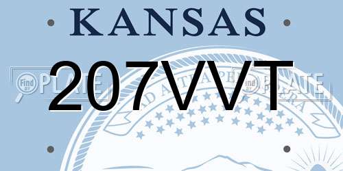 207VVT Kansas License Plate