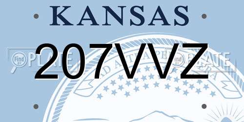 207VVZ Kansas License Plate