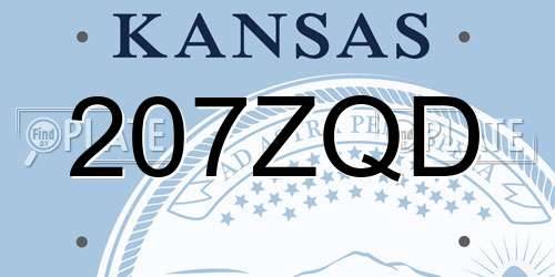 207ZQD Kansas License Plate