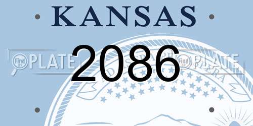 2086 Kansas License Plate