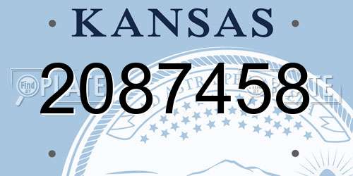 2087458 Kansas License Plate