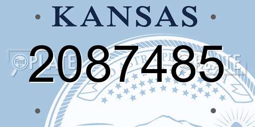 2087485 Kansas License Plate