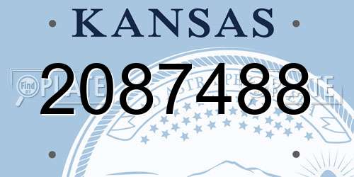 2087488 Kansas License Plate