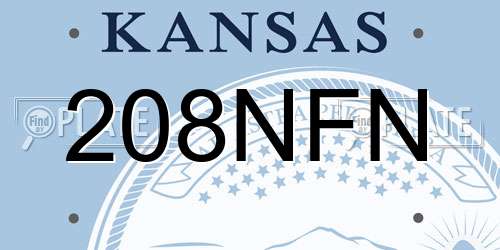 208NFN Kansas License Plate