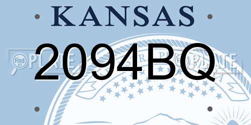 2094BQ Kansas License Plate