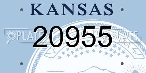 20955 Kansas License Plate