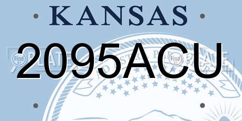 2095ACU Kansas License Plate