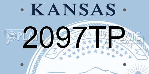 2097TP Kansas License Plate