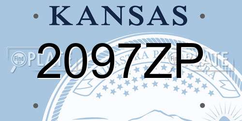 2097ZP Kansas License Plate