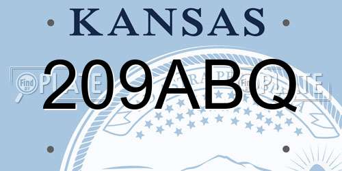 209ABQ Kansas License Plate