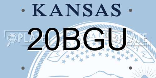 20BGU Kansas License Plate