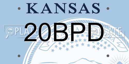 20BPD Kansas License Plate