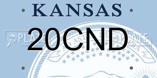 20CND Kansas License Plate
