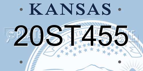 20ST455 Kansas License Plate