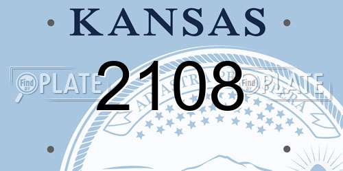 2108 Kansas License Plate