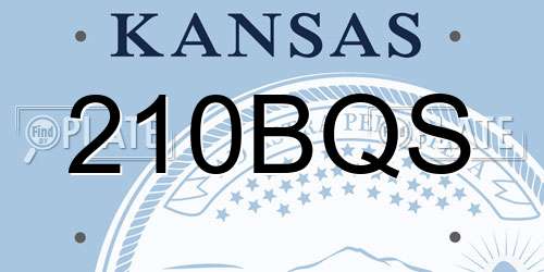 210BQS Kansas License Plate