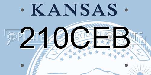 210CEB Kansas License Plate