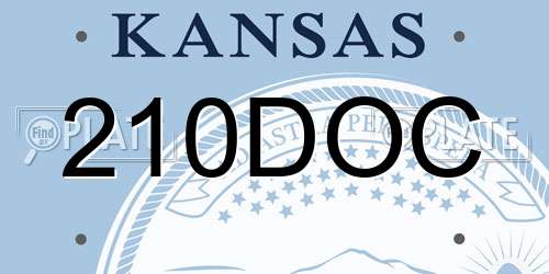 210DOC Kansas License Plate