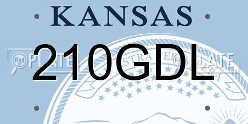 210GDL Kansas License Plate