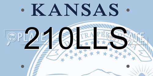 210LLS Kansas License Plate