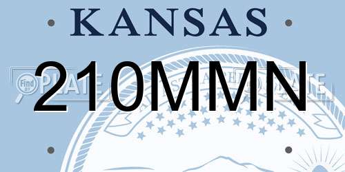 210MMN Kansas License Plate