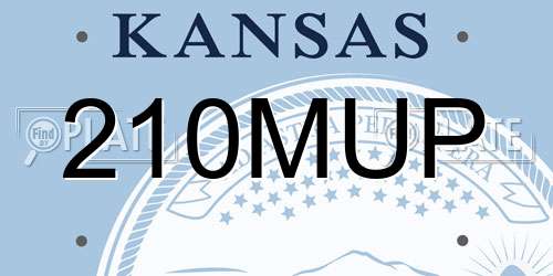 210MUP Kansas License Plate